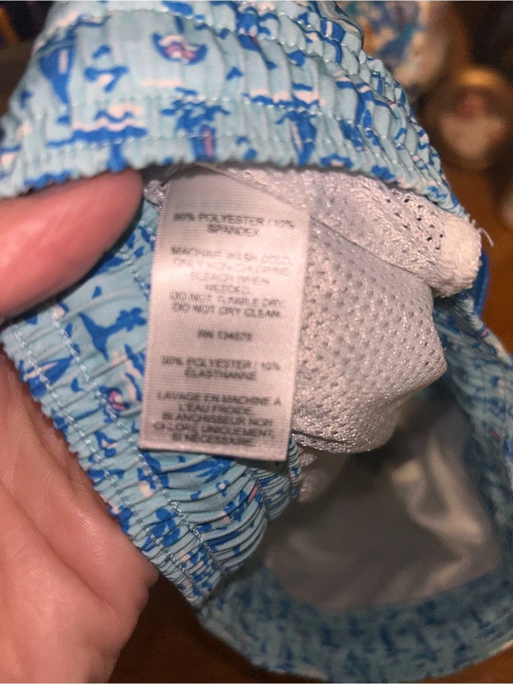 Boys Vineyard Vines Light Blue Sailboat Print Swim Trunks